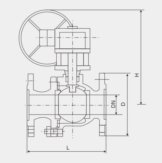 Manual Automatic Turbine All-Welded Ball Valve DN50 Pn16 Soft Seal Carbon Steel